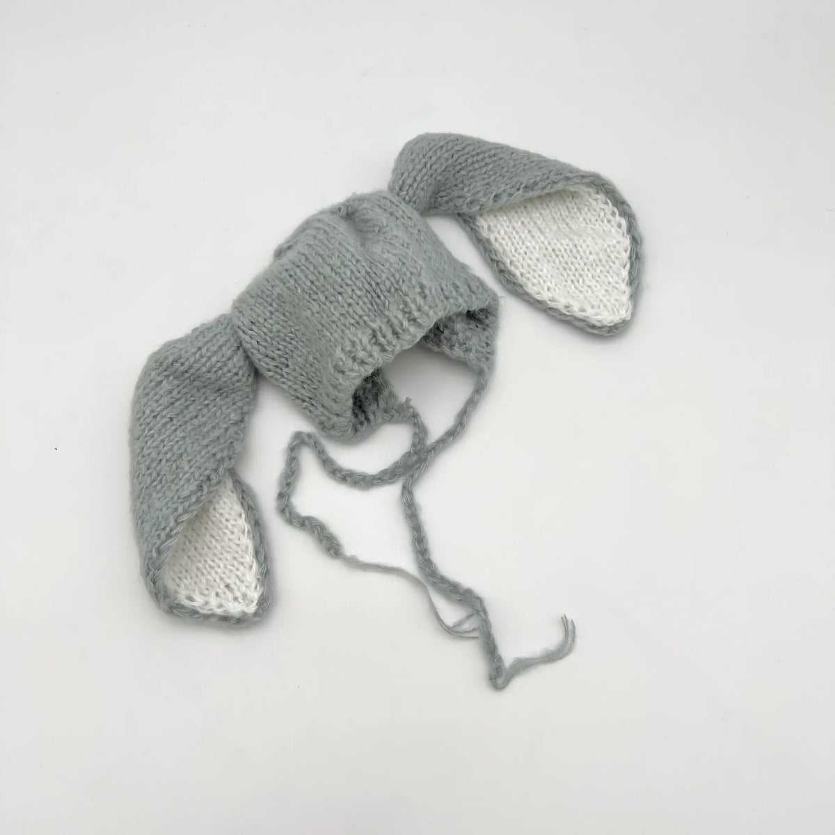 Cute gray baby bunny ear hat for little ones