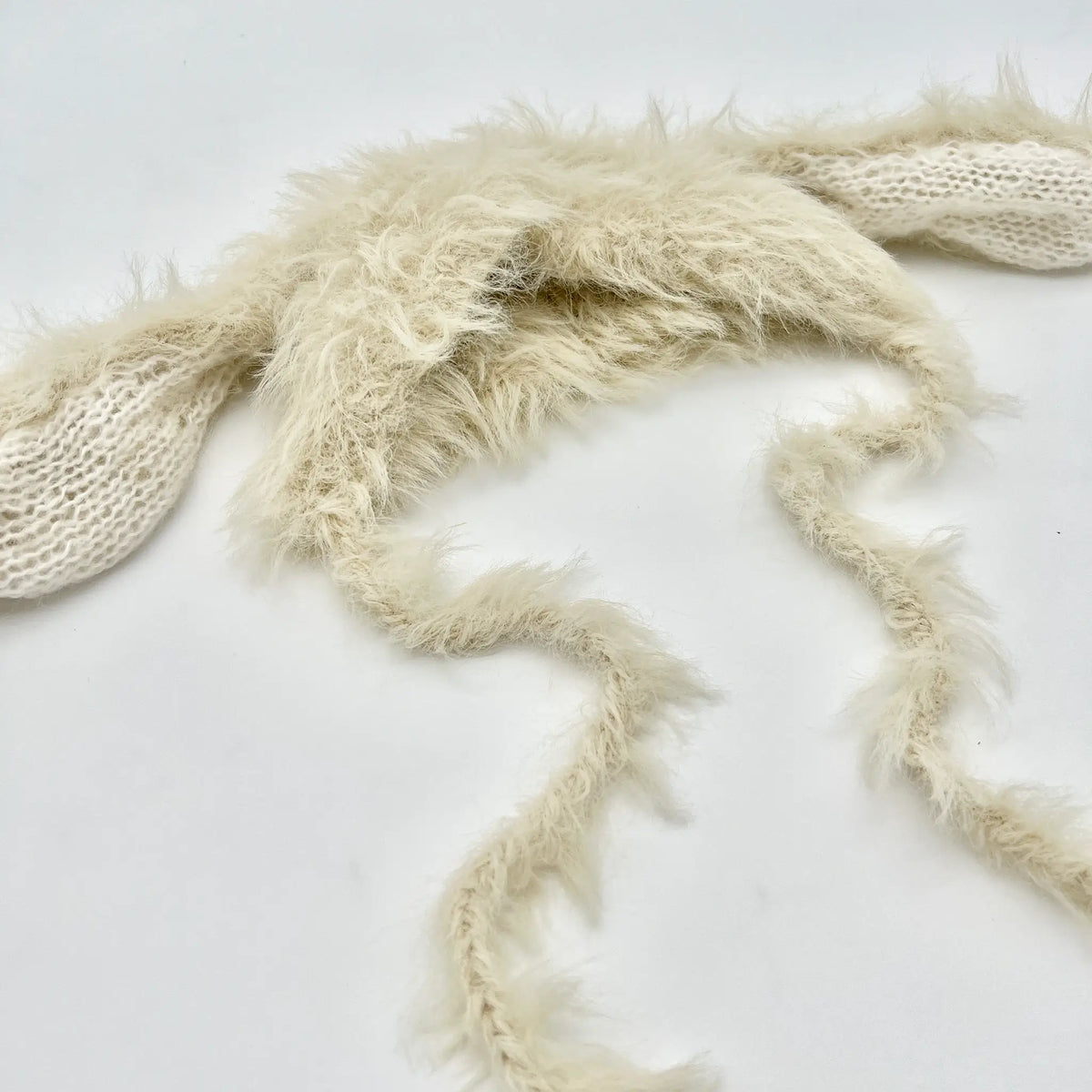 Adorable beige hat with bunny ears for newborns