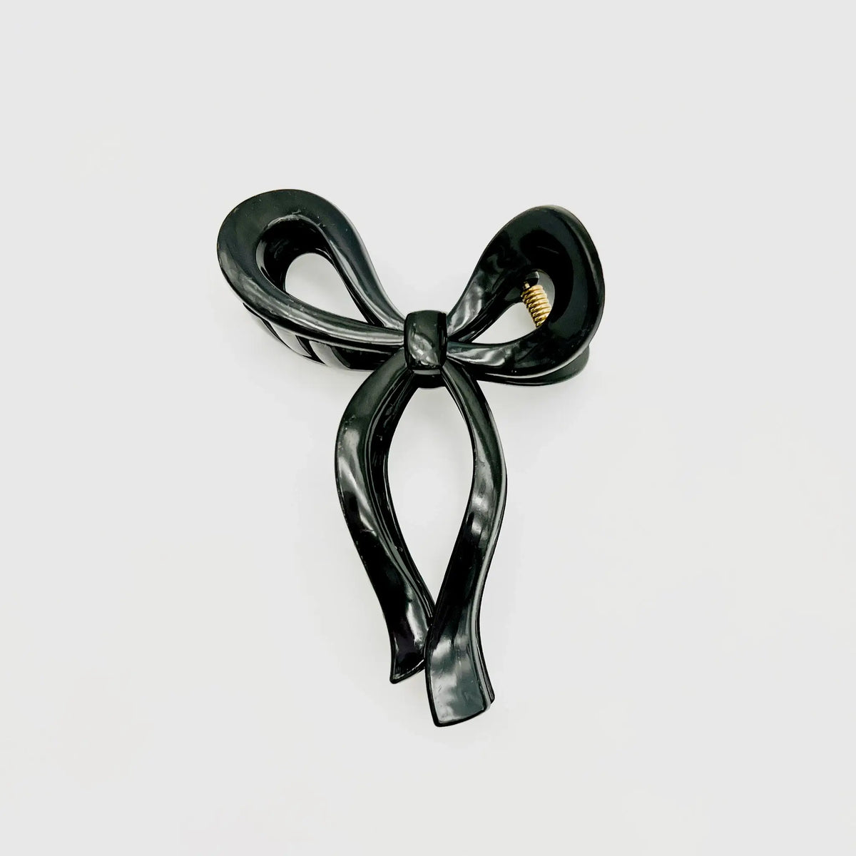 Fashionable black bow shaped hair clip