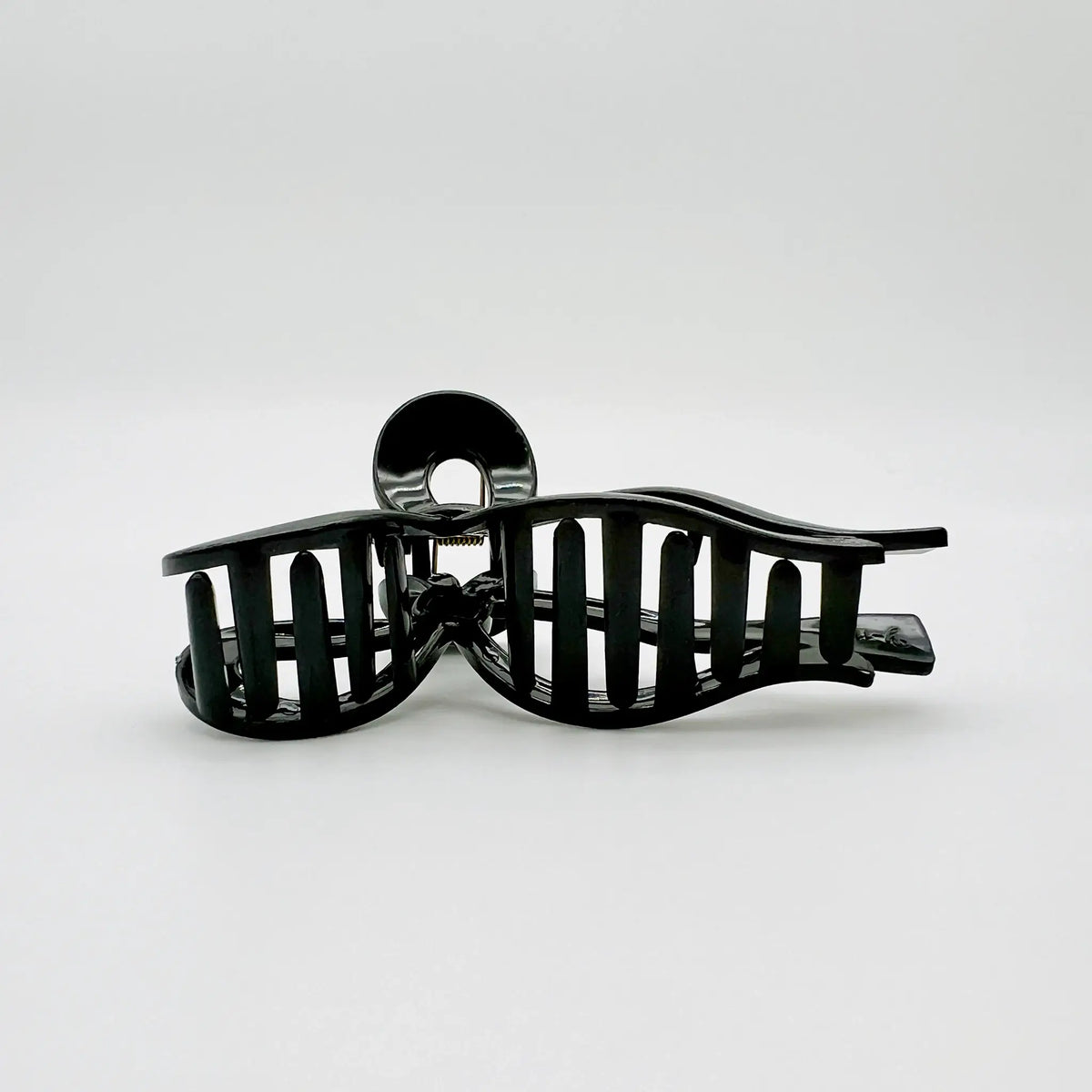 Sleek black bow hair clip