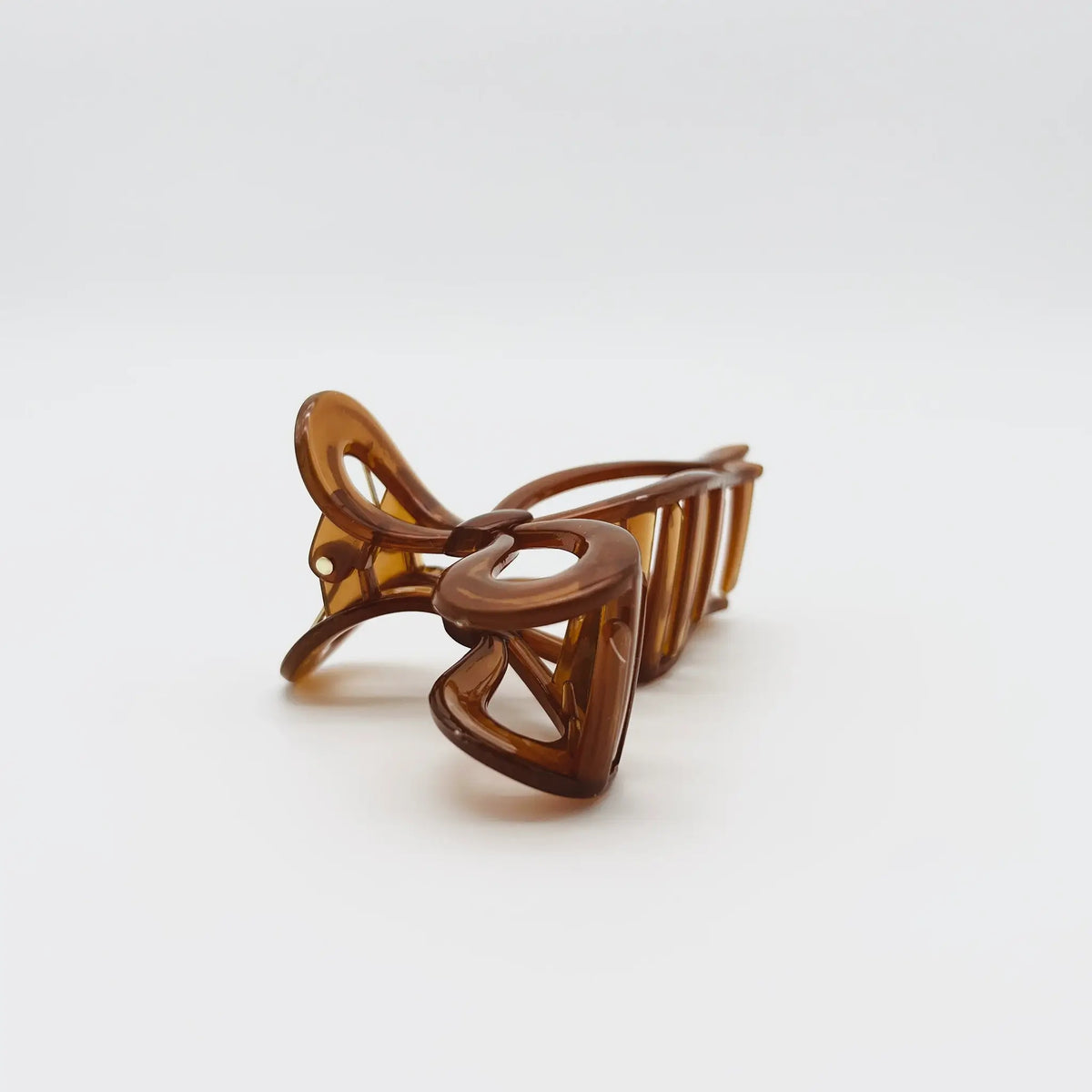 Chic brown bow hair claw clip for effortless style