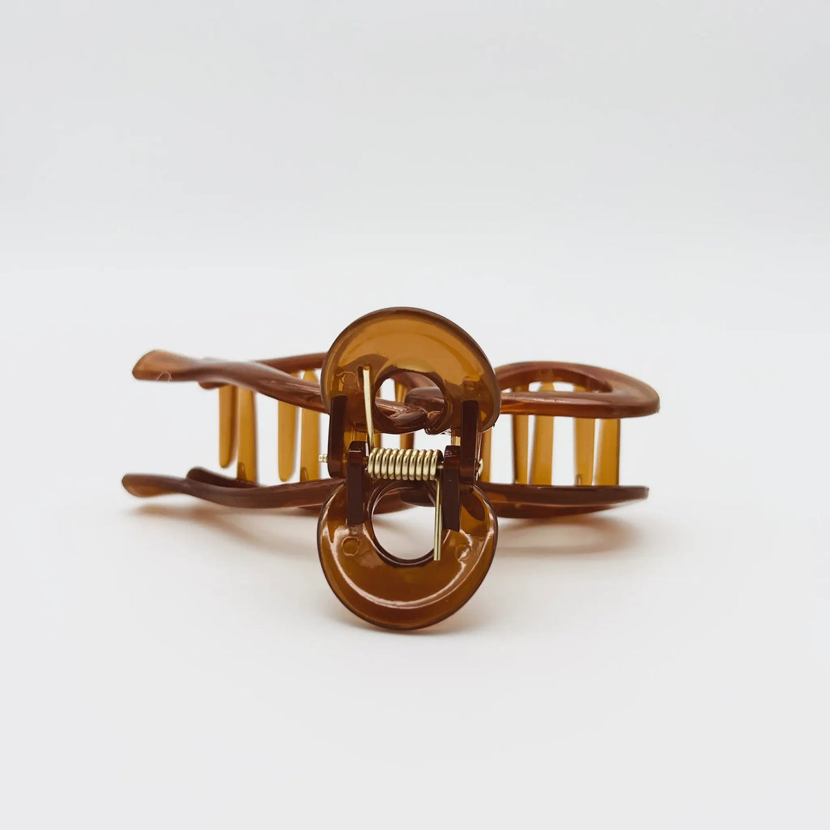 brown bow shaped clip for trendy hairstyles