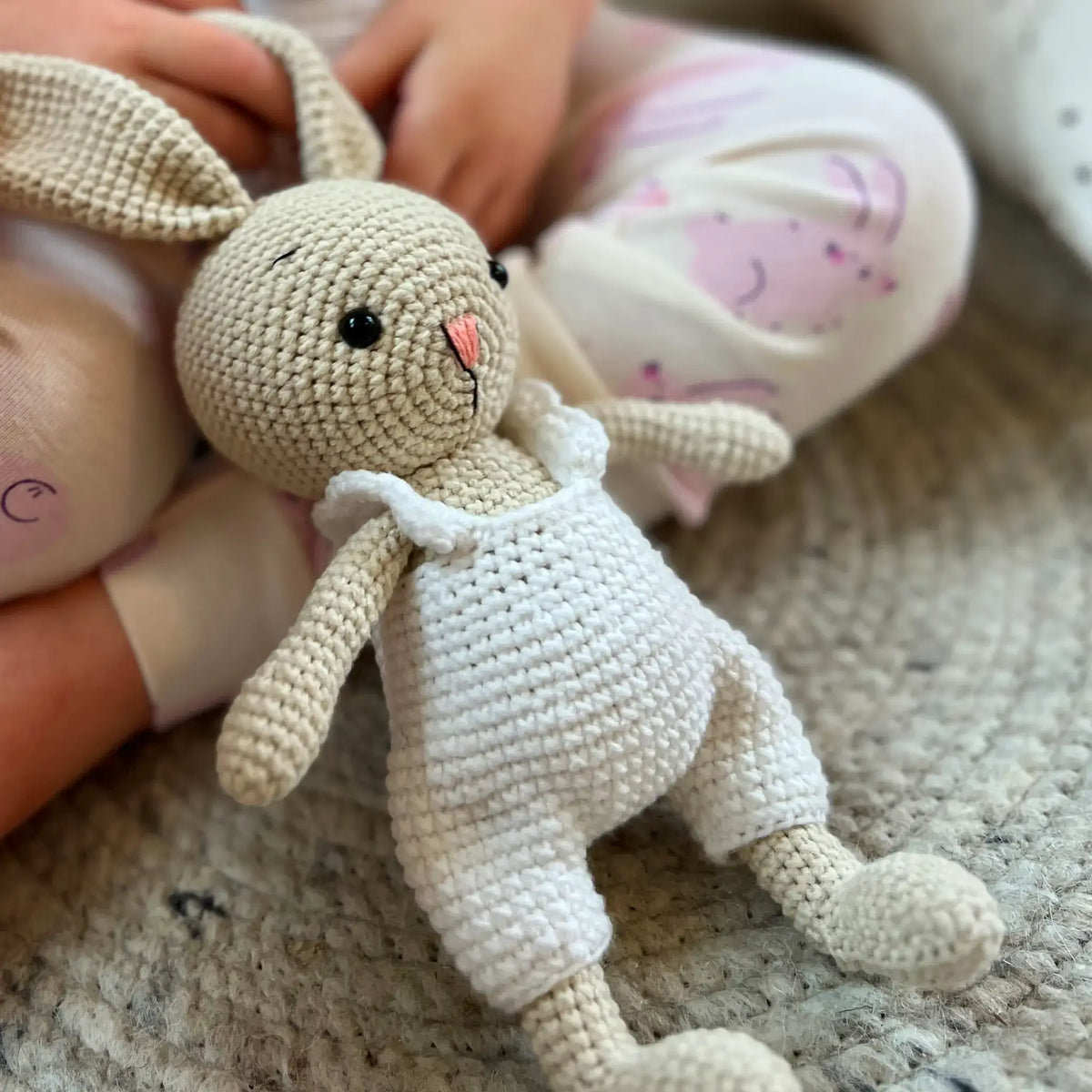 Handcrafted crochet bunny boy: a lovable companion