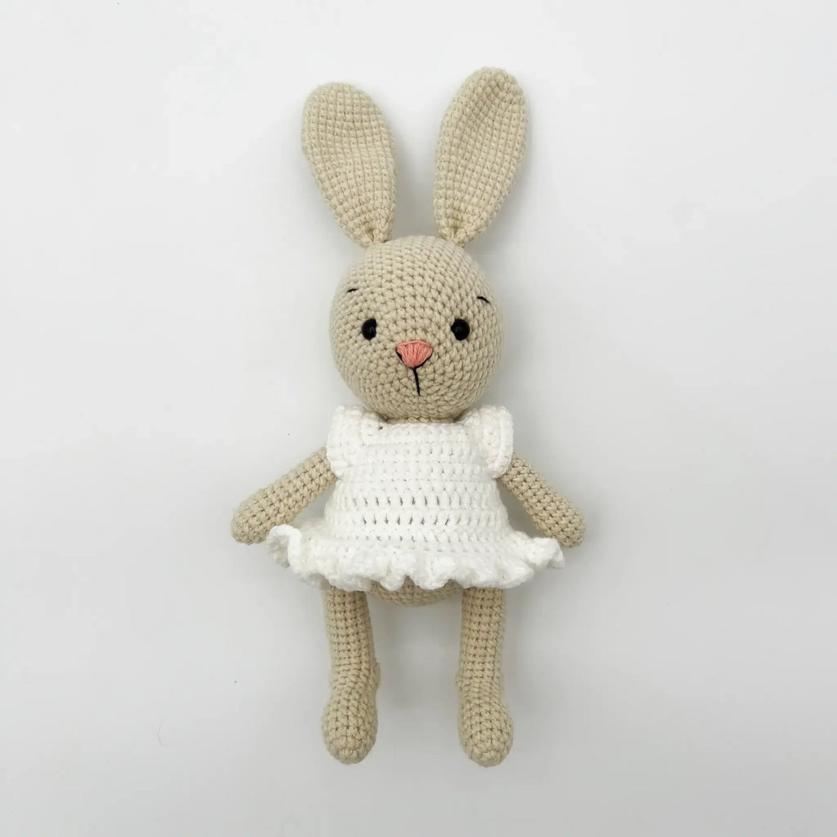 Crochet stuffed bunny girl: a charming addition to any toy collection