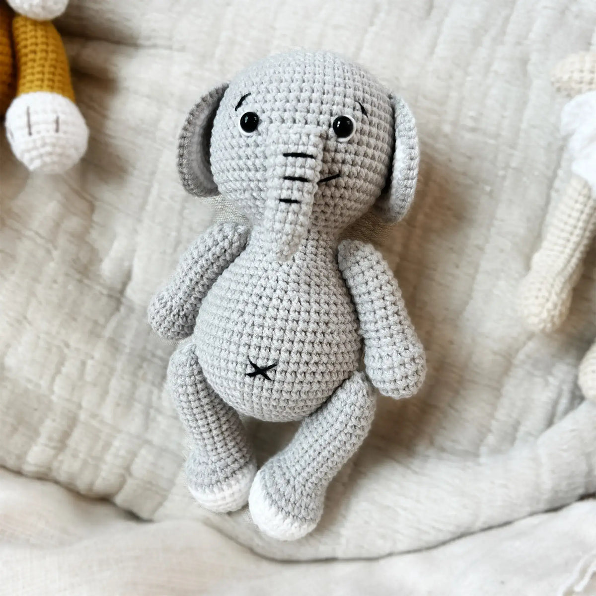Adorable crochet elephant plushie for kids