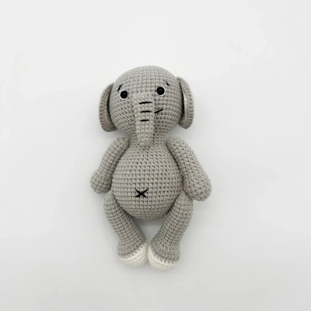 Soft crochet elephant stuffed animal