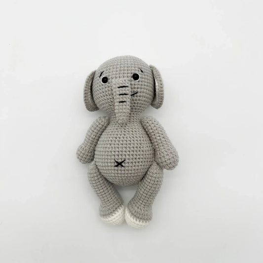 Soft crochet elephant stuffed animal
