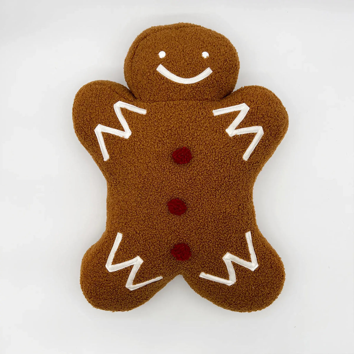 Gingerbread man Christmas cushion for cozy seasonal accents