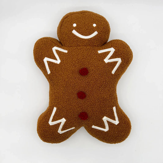 Gingerbread man Christmas cushion for cozy seasonal accents