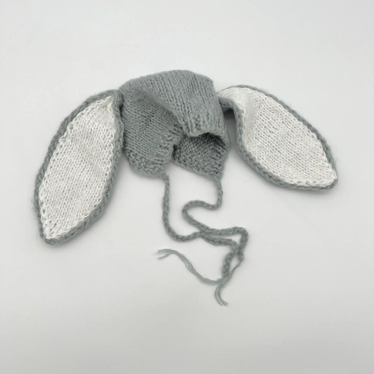 Soft and cozy gray baby hat with bunny ears