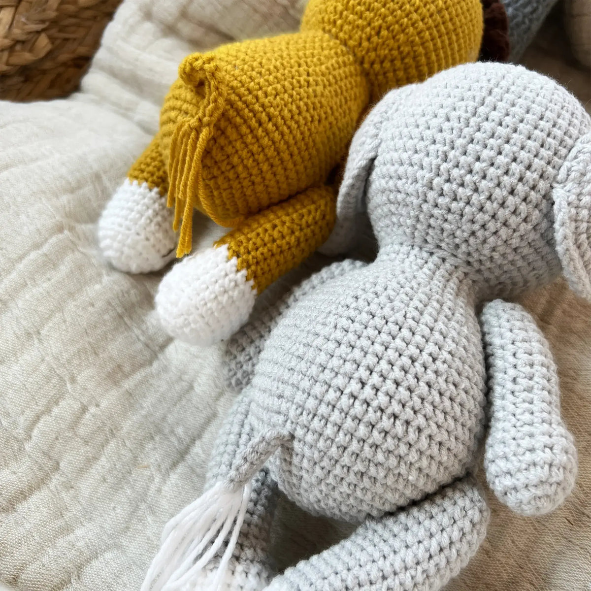 Charming handmade crochet elephant