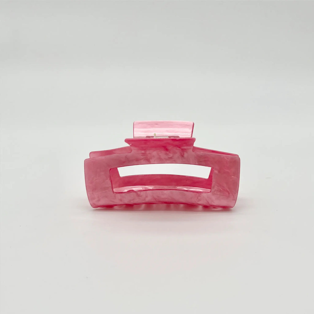 Stylish accessory for hair claw clip in classic pearly pink