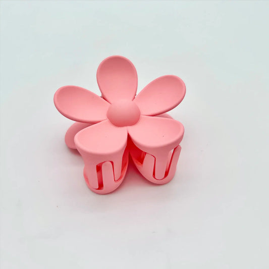 Sweet pink flower hair clip for adding floral flair