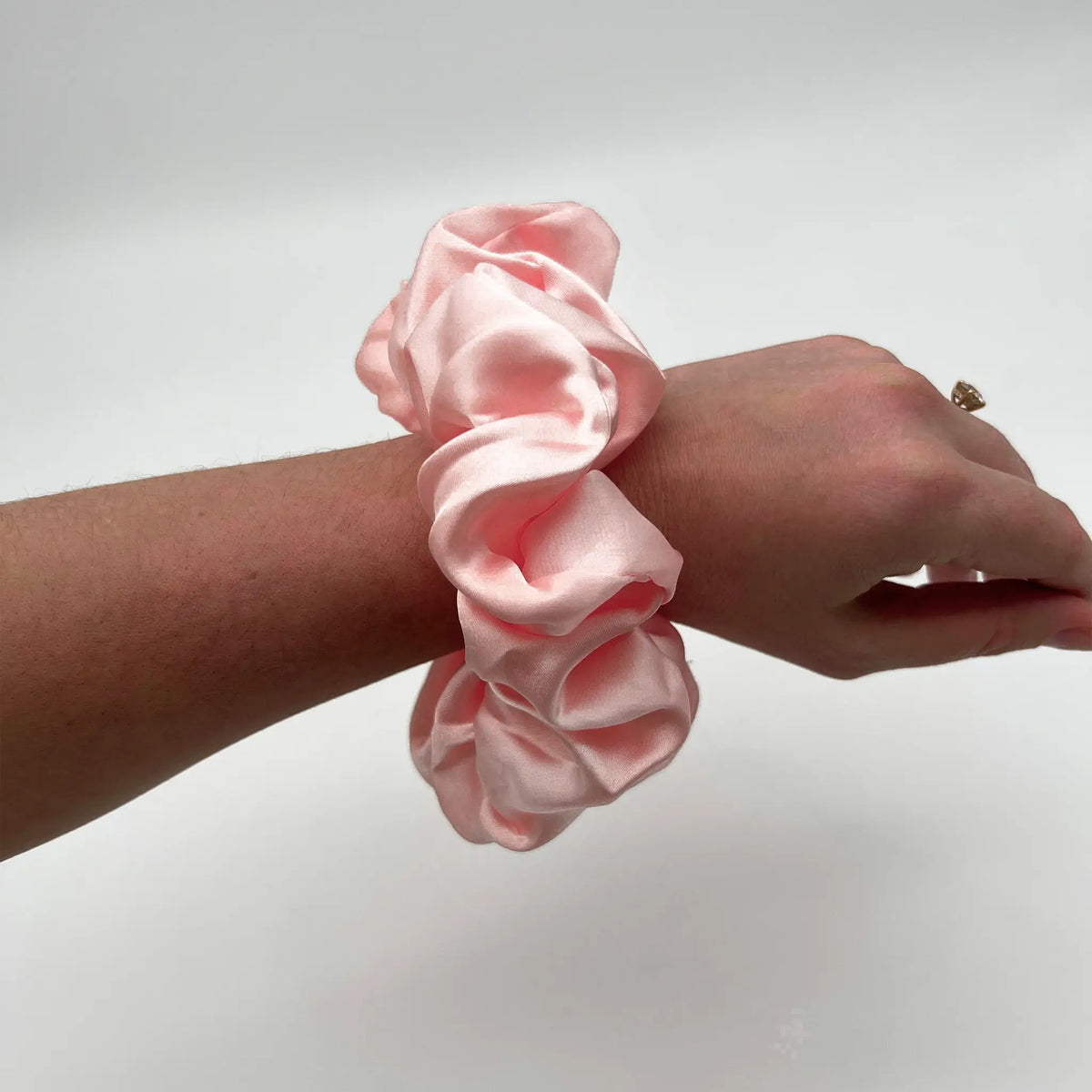 Fashionable pink scrunchie for a stylish look