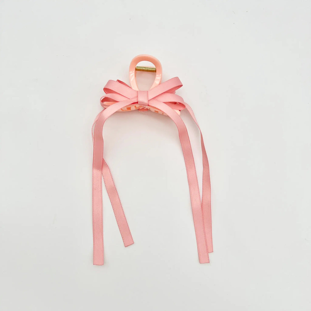 Stylish French hair clip in delicate pink