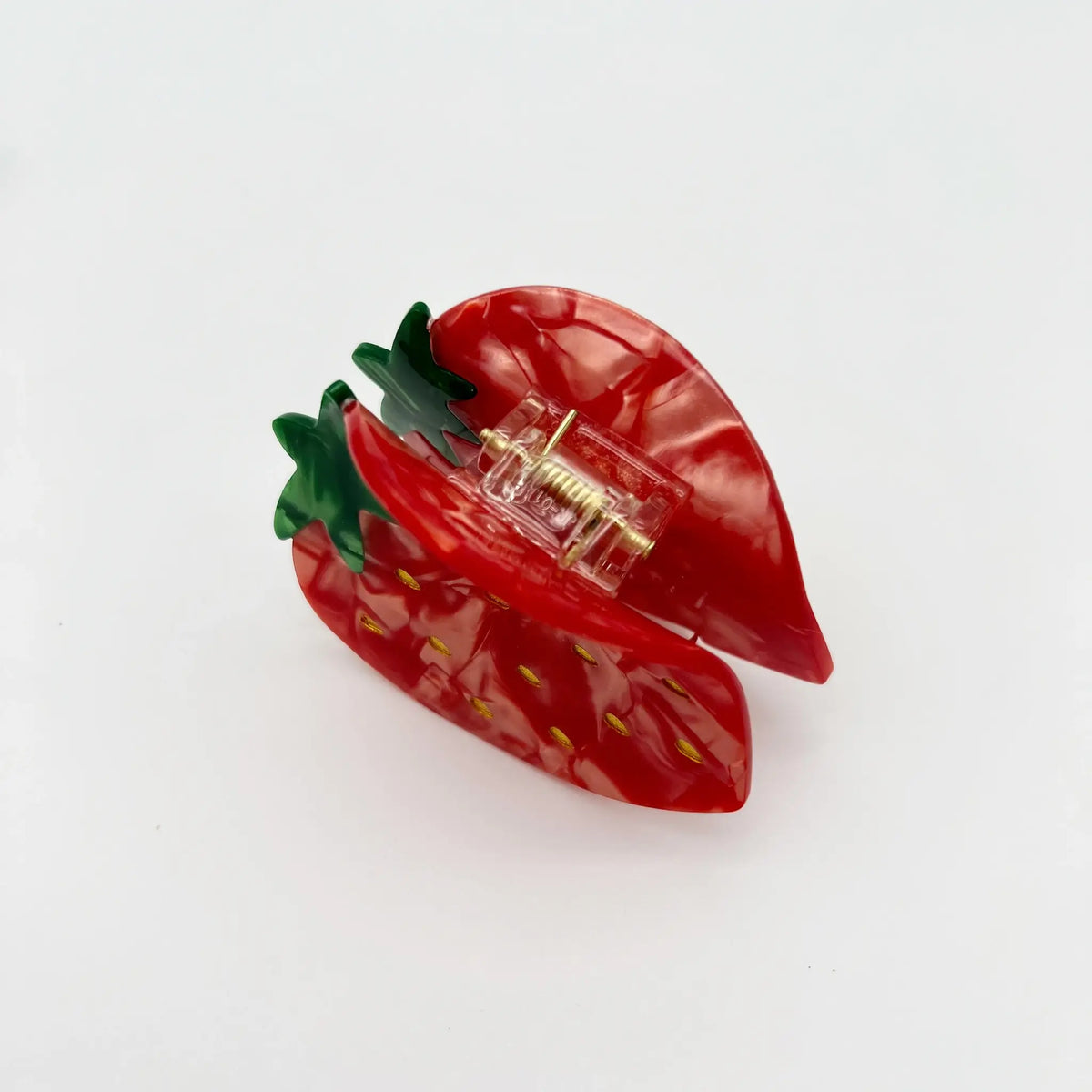 Accessorize with fruity flair using our strawberry hair claw clip
