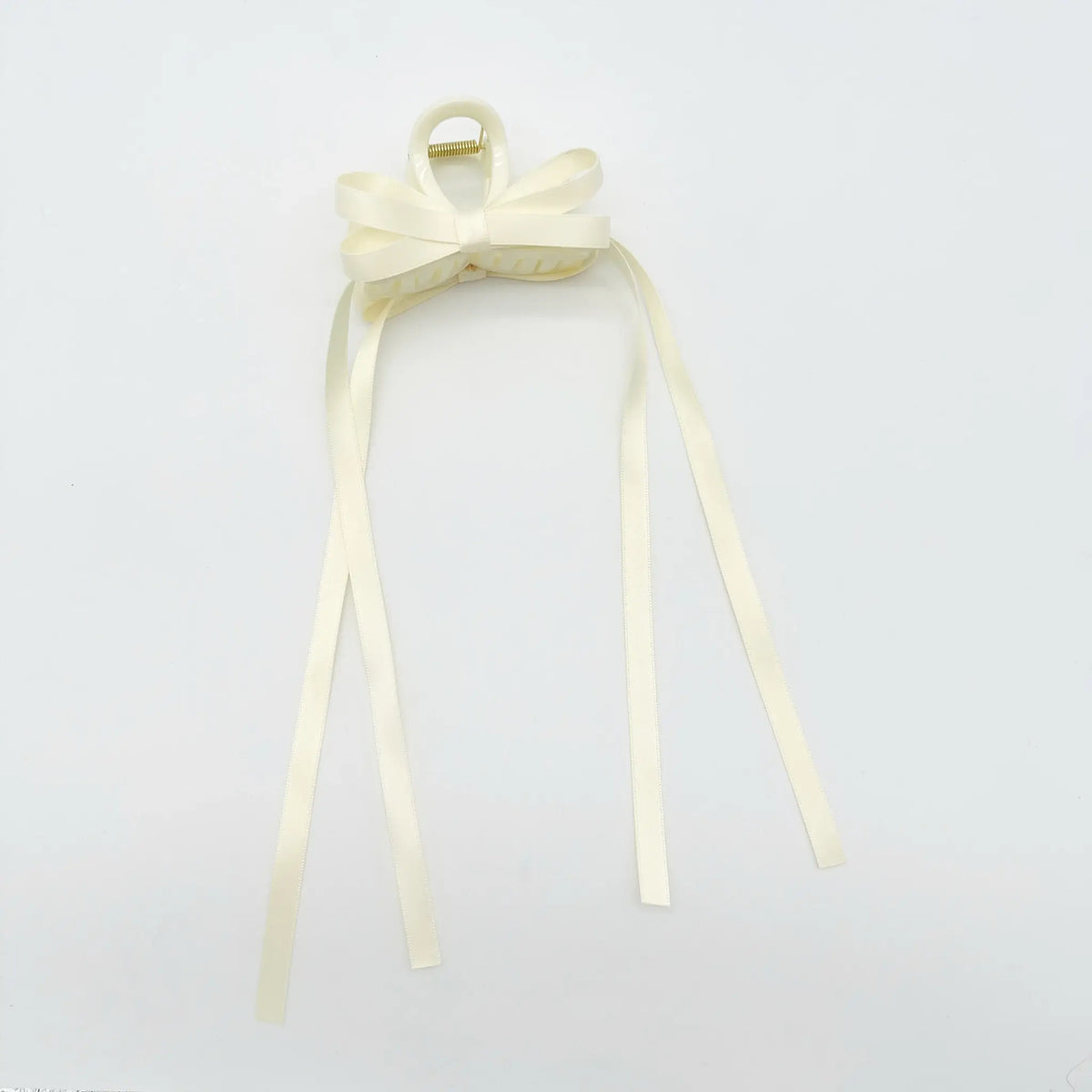 Elegant French inspired white ribbon hair accessory